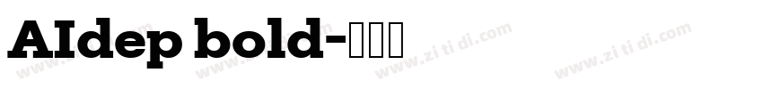 AIdep bold字体转换